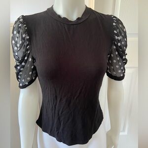 transparent puff sleeve sweater 🍥